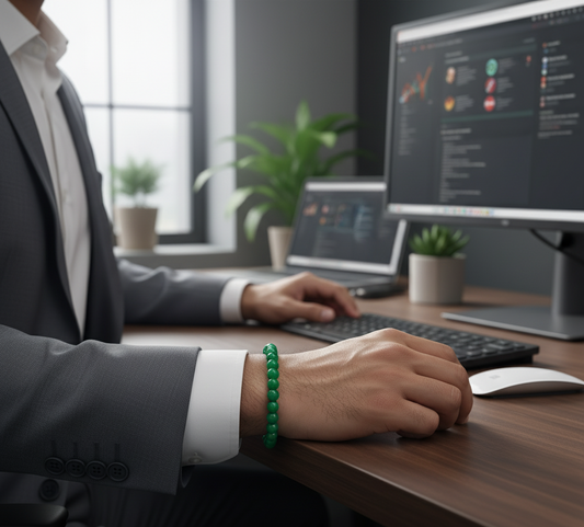 Green Jade Bracelet - For Sharp Mind & Academic Success