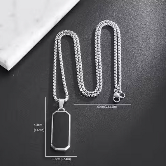 Apex Silver Chain Trio Pendant Set (Combo of 3 Silver Chains)