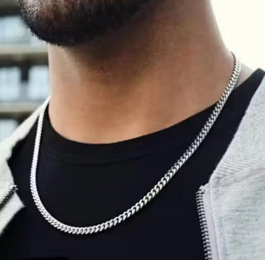 Modern Minimalist Style Double Layered Necklace Snake Chain (Combo of 2 Silver Chains)