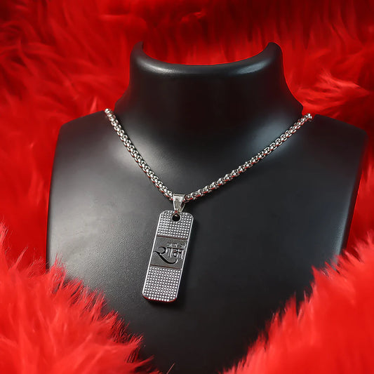 Silver Plated Ram Pendant With Chain For Men And Women