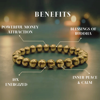 Energized Raw Pyrite Bracelet - Wealth Attractor