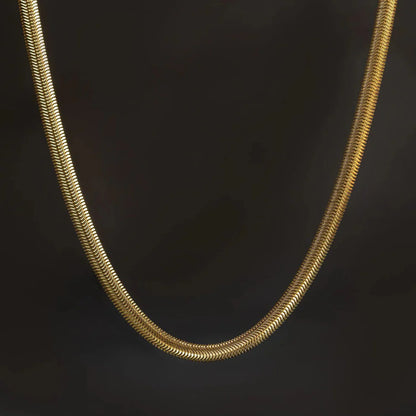 Gold Plated Snake Chain For Men & Women (21.5 Inch)