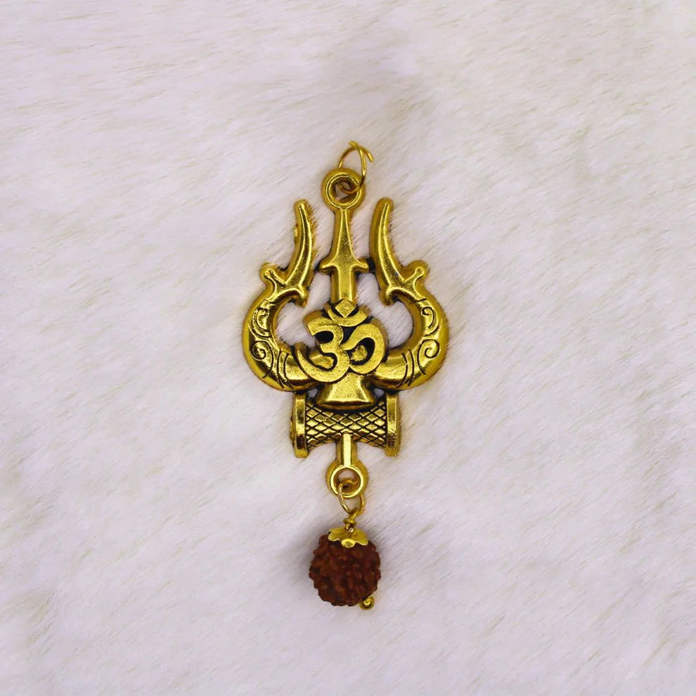 OM Shiva Trishool Rudraksha Necklace (54 Beads)