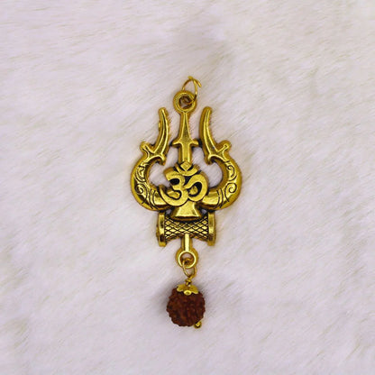 OM Shiva Trishool Rudraksha Necklace (54 Beads)