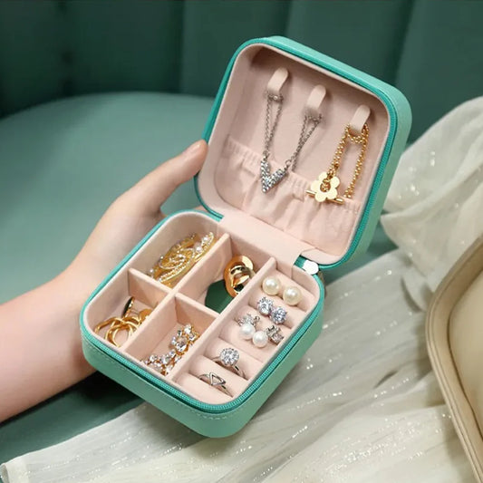 Mini Leather Jewellery Box for Travel & Storage