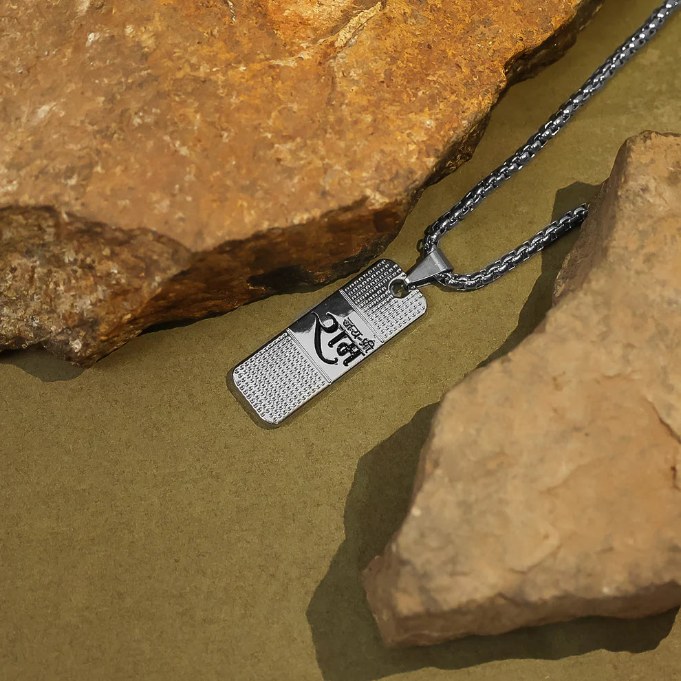 Silver Plated Ram Pendant With Chain For Men And Women