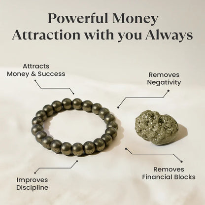 Dhan Varsha Combo (Pyrite Bracelet + Pyrite Stone)