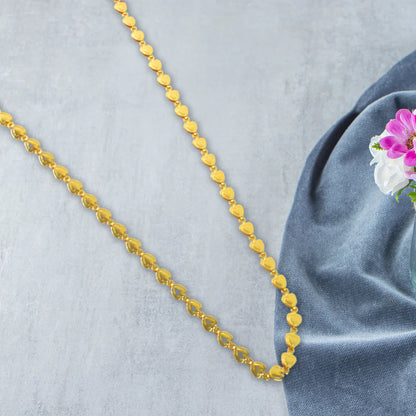 Gold Platted Necklace Handmade Brass Chain