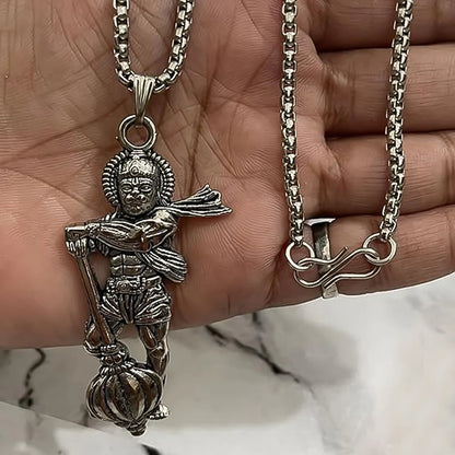 Hanuman Ji Pendant with Gada Religious Jewellery for Men and Women