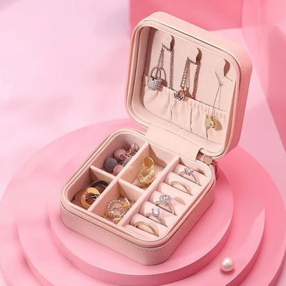 Mini Leather Jewellery Box for Travel & Storage