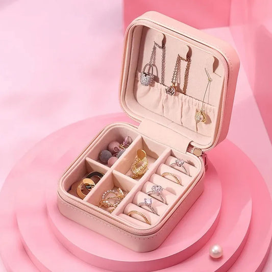 Mini Leather Jewellery Box for Travel & Storage