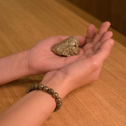 Dhan Varsha Combo (Pyrite Bracelet + Pyrite Stone)