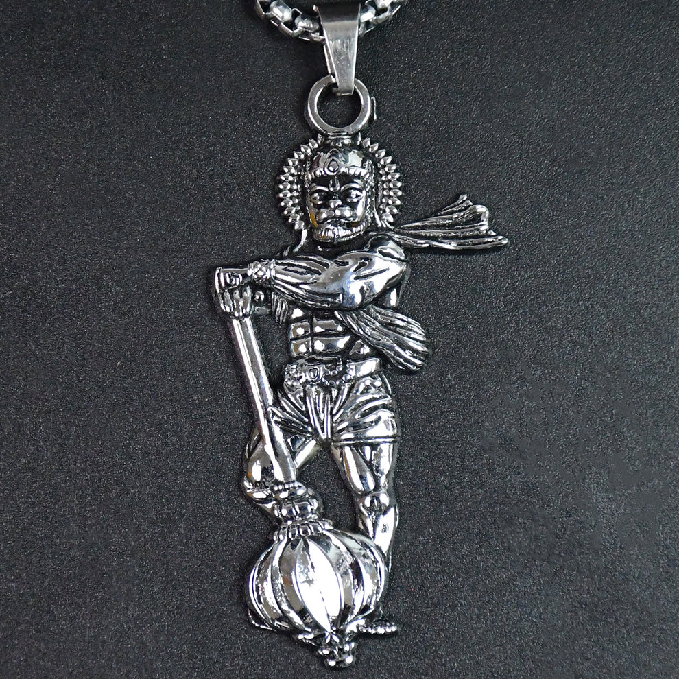 Hanuman Ji Pendant with Gada Religious Jewellery for Men and Women