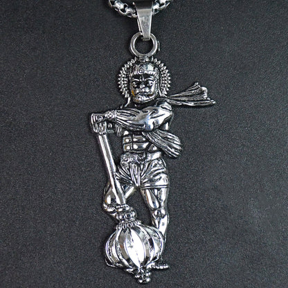 Hanuman Ji Pendant with Gada Religious Jewellery for Men and Women