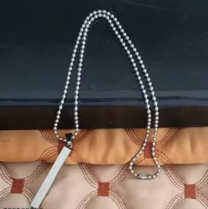 Urban Edge Trio Pendant Set (Combo of 3 Silver Chains)
