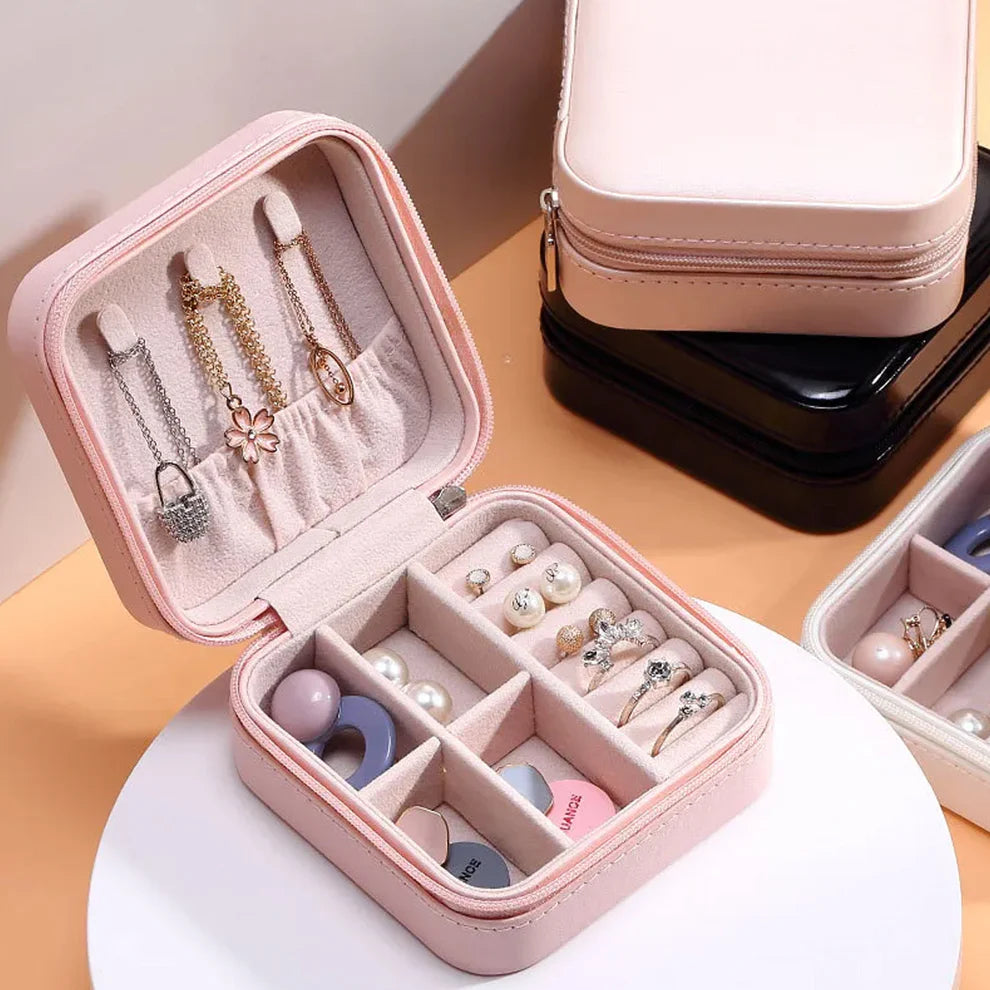 Mini Leather Jewellery Box for Travel & Storage