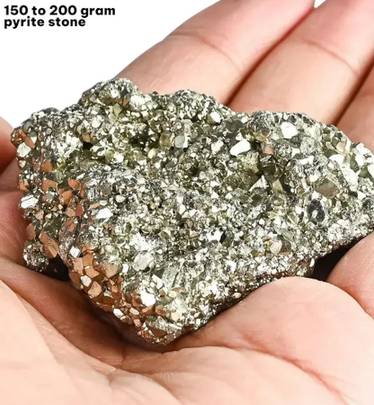 Money Bowl with Raw Pyrite (150 to 200 gram) | Selenite Bowl for Vastu & Wealth Decorative Showpiece - 12 cm  (Crystal, Beige)