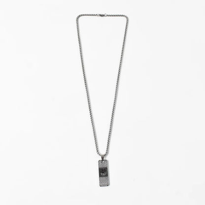 Silver Plated Mahakaal Written Pendent With Chain