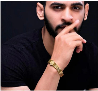 Premium Om Gold Bracelet For Men