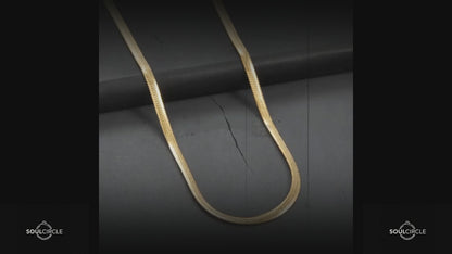 Gold Plated Snake Chain For Men & Women (21.5 Inch)